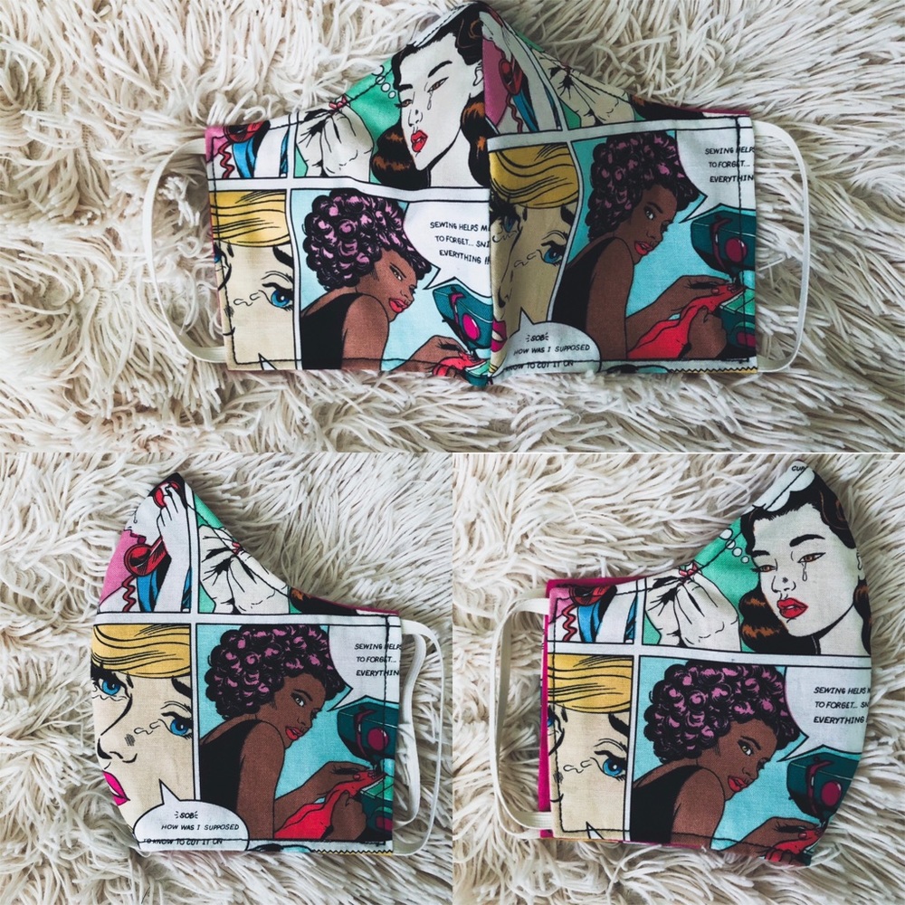 Pop art face masks